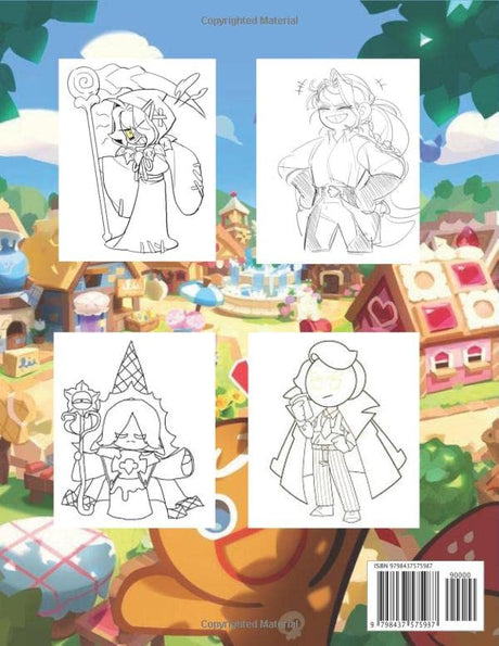 Cookie Run Kingdom Coloring Book: Amazing Illustrations For Kids Children, Teen, Adults To Color And Stimulate Creativity, Great Gift For All Cookie Run Kingdom Lovers Majosta