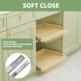 ROOMTEC Soft Close Pull Out Cabinet Organizer 22-1/2" W x 21" D Cabinet Organizer Wood Slide Out Shelves Cabinet Storage and Organizer for Kitchens and Pantry ROOMTEC