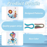 WEBEEDY 20 Sets Paper Quilling Kit for Adults Beginners 5 Styles Lighthouses Boats Waves Love Theme Quilling Greeting Card Making Kit with Instruction Ideal Gift for Sailing Enthusiasts WEBEEDY