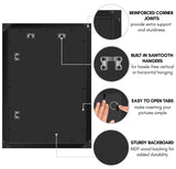 Americanflat 20x30 Poster Frame with Polished Plexiglass - Black Picture Frame - Wide Photo Frames Made of Engineered Wood for Vertical or Horizontal Wall Display - Epic Collection - Black Americanflat