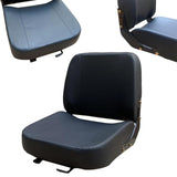 MECUTP Universal Forklift Seat with Adjustable Slide Track and Tool Bag, Tractor Seat Skid Loader Seat Suspension Seat for Excavator Skid Loader Backhoe Dozer Telehandler MECCTP