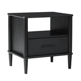 Walker Edison Modern 1-Drawer Nightstand, 20 Inch, Black 20-Inch Walker Edison