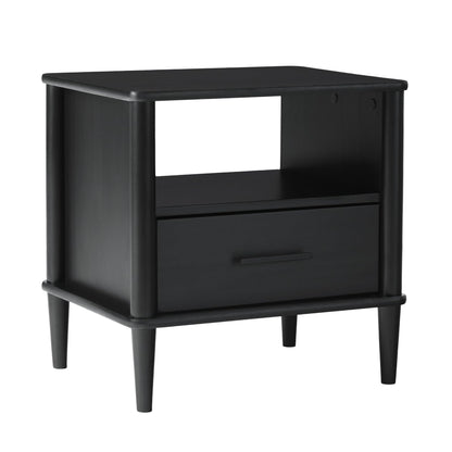 Walker Edison Modern 1-Drawer Nightstand, 20 Inch, Black 20-Inch - WoodArtSupply