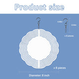 8 Pcs Sublimation Wind Spinner Blanks 8 Inch Bulk Aluminum Metal Sublimation Blanks Product Heat Press Transfer Outdoor Garden Decoration Sublimation Blank Wind Spinners for DIY Gift LaiHiulaan