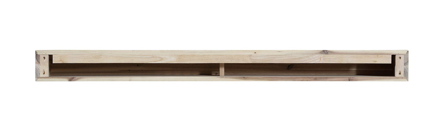 Pearl Mantels 492-72-WEATHER Acacia Wood Fireplace Mantel Shelf, 72", Weathered Finish