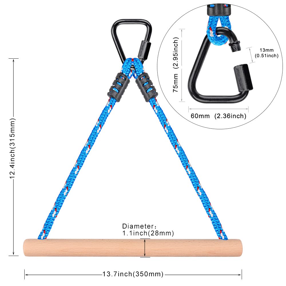 BeneLabel 3 Ninja Monkey Bars Obstacle, Obstacle Course Bars, Outdoor Play Set, Swing Accessory Set, Obstacle Course for Training Equipment, Great for Kids and Youth, 250LB Capacity BeneLabel