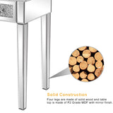 VINGLI Mirrored Vanity Desk with Drawers and Flip Mirror, Glass Vanity, Mirrored Vanity Table, Mirror Vanity Silver Desk, Mirrored Makeup Vanity Table for Bedroom/Makeup Room, Silver VINGLI