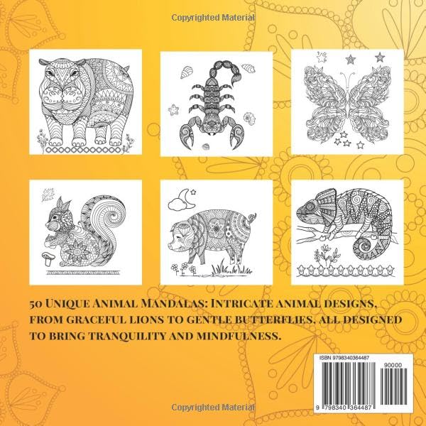 Stress-Free Animal Mandalas: A Relaxing Coloring Book For Adults, Teens and Kids: A Calming Collection Of Gorgeous Animal Patterns for Relaxation , Stress Relief and Mindfulness