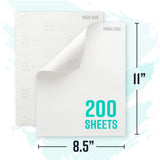 Bryco Goods Sublimation Paper 8.5 x 11 Inches - 200 Sheets - Compatible with Sublimation Printer and Inkjet Printer with Sublimation Ink - 120GSM – Made in the USA Bryco Goods