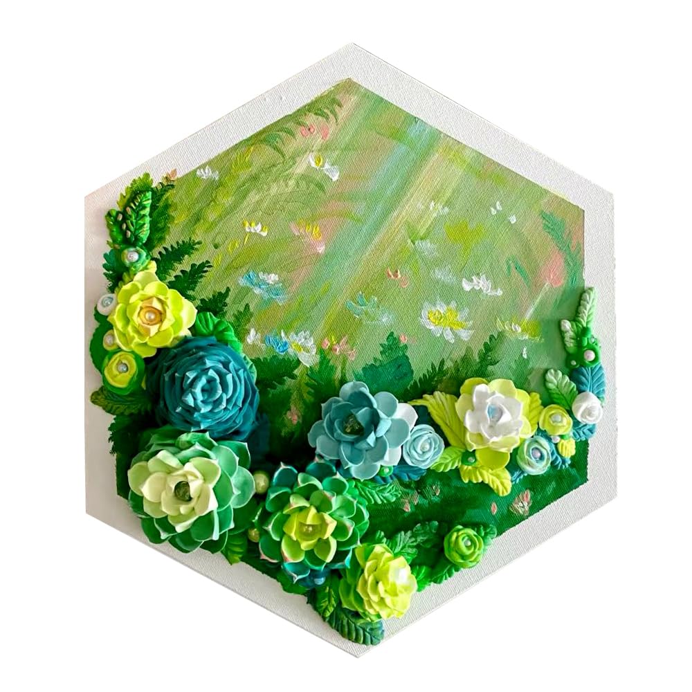 TRANSON 3 Sizes Hexagon Shaped Stretched Canvas Primed Ready for Painting TRANSON