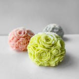 Rose Ball Round Candle Mold - Silicone 3D Molds for Candy & Home Decor - Resin Casting & Making Molds ESEENS
