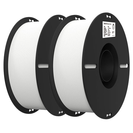 Creality 3D Printer Filament, PLA Filament 1.75mm Bundle 2Kg for 3D Printing, Ender PLA Filament No-Tangling, Strong Bonding & Overhang Performance, Accuracy +/- 0.02mm (White & White 2-Pack) Creality