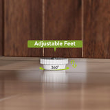 LITTLE TREE Home Bar Table, 55-Inch Long Counter Height Pub Table with a Faux Marble Finished Tabletop, Narrow Rectangular Indoor Bar Unit for Home, Kitchen, White & Walnut LITTLE TREE