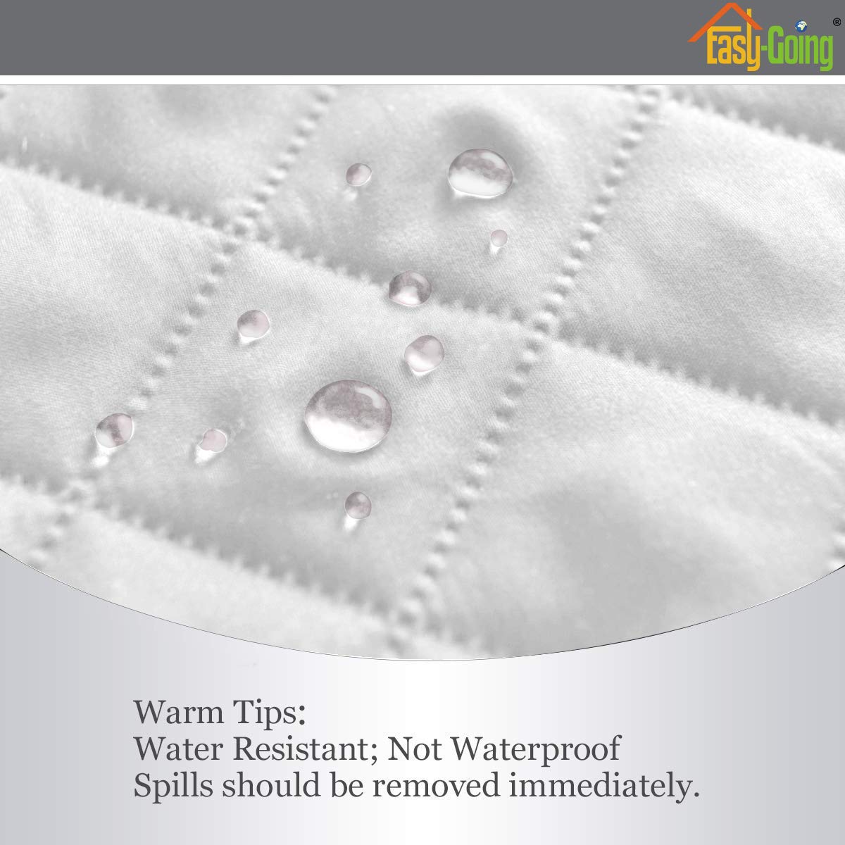 Easy-Going Reversible Couch Cover for 3 Cushion Couch Sofa Cover for Dogs Water Resistant Furniture Protector Cover with Foam Sticks Elastic Straps for Pet Cat (Sofa, White/White) Easy-Going