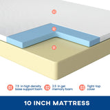 King Mattress 10 inch Gel Memory Foam Mattress Queen Mattresses Medium Firm Mattresses for Cool Sleep Relieving Pressure Relief CertiPUR-US Certified Mattress in a Box … FDW