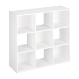 ClosetMaid 9 Cube Laminated Wood Reversible Stackable Open Bookcase Display Shelf Storage Organizer for Home and Office Organization, White ClosetMaid
