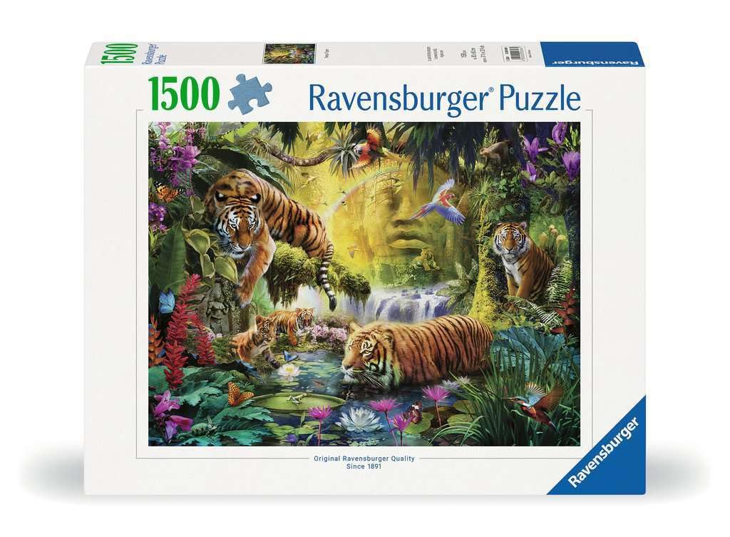 Ravensburger Tranquil Tigers 1500 Piece Jigsaw Puzzle for Adults - 12000696 - Handcrafted Tooling, Made in Germany, Every Piece Fits Together Perfectly Ravensburger