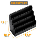 SpaceAid 4-Tier Scalloped Bookshelf, Montessori Bookcase for Toddlers, Wooden Book Shelf Organizer Display Furniture for Kids Rooms, Playroom, Nursery and Classroom, 29.6“ Wide, Black SpaceAid