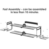 CCCEI Large Garage Tools Storage with Charging Station. Power Tool Battery Organizer Utility Shelf with Power Strip. 4 Drills Holder Wall Mount Rack. CCCEI