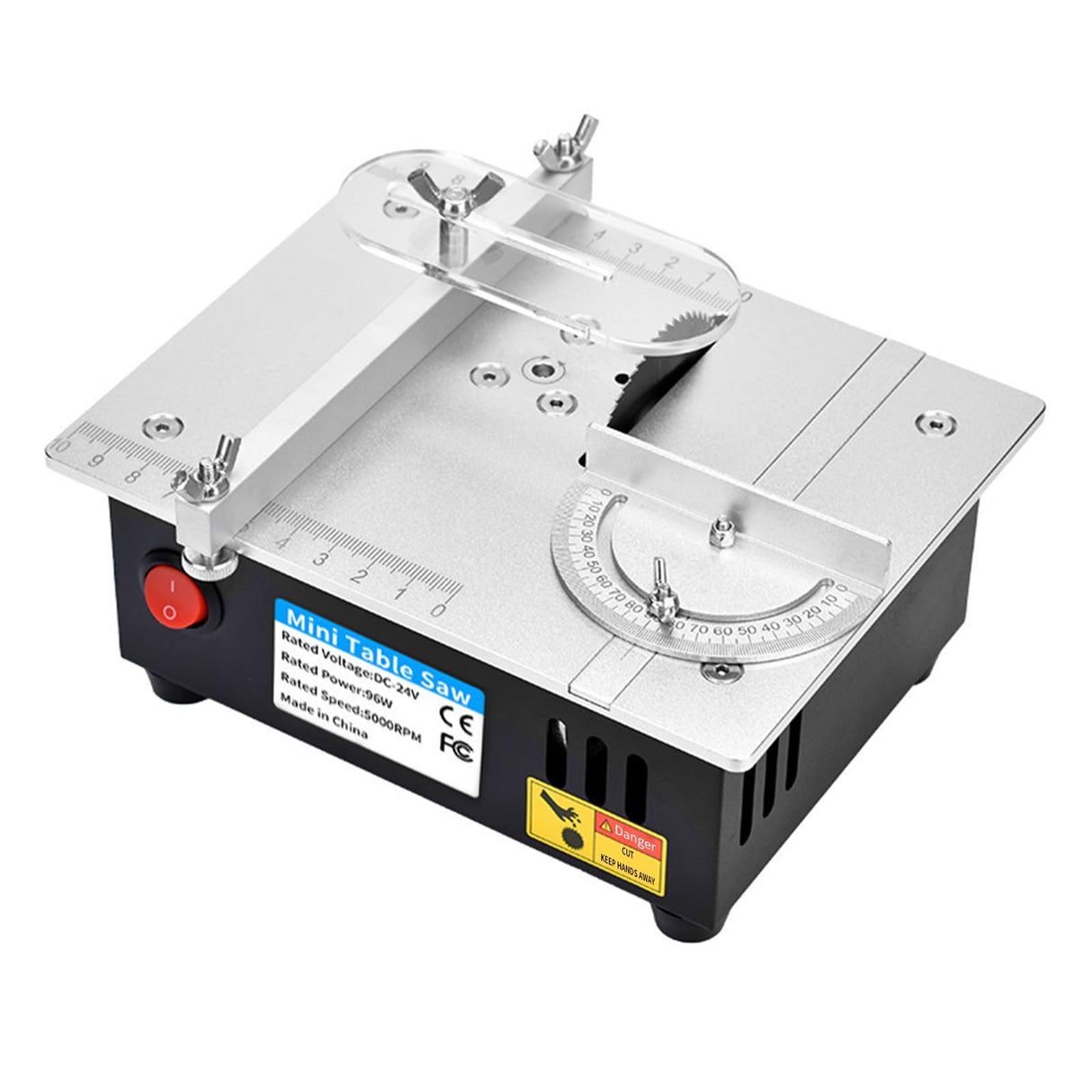 DEWIN Mini Table Saw for Crafts S3 Portable Precision Table Saw,96W mini Desktop Electric Saw 7 Speed Adjustable,DIY Model Crafts Cutting Tool for Wood Plastic Acrylic Cutting DEWIN