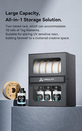 Creality Filament Storage Box, 3D Printer UV Resin/Filament Holder, 10KG Large Storage Capacity, Magnetic Closure, Moisture-Proof and Damp-Proof, Perfect for 3D Filament Storage Lokkr