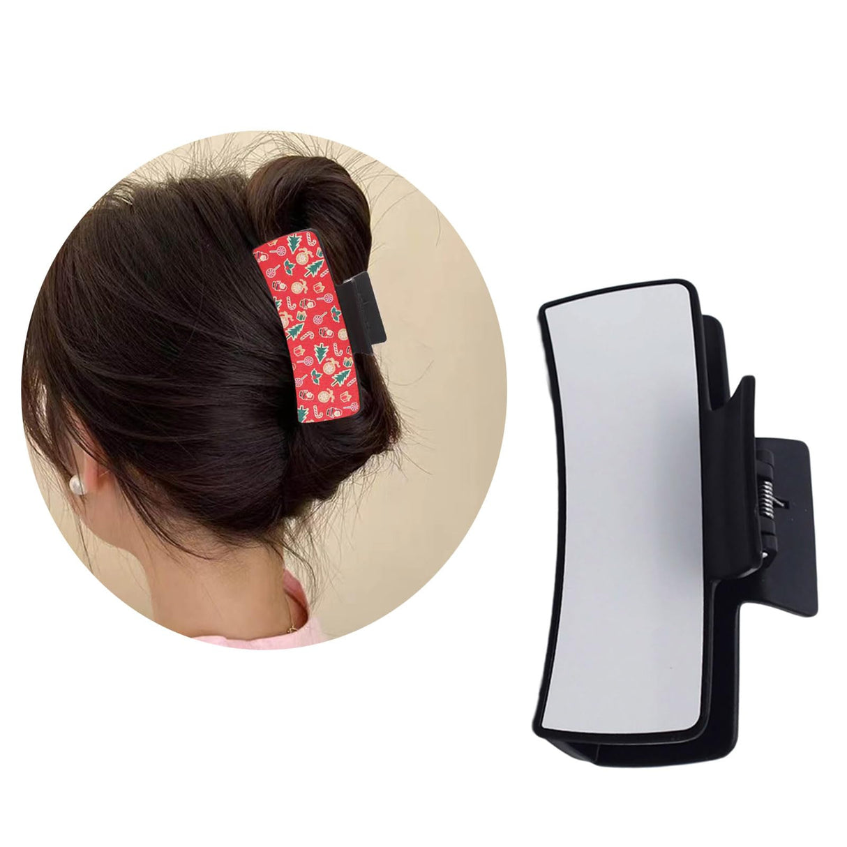 HUIFACAI Stylish Hair Claw Clip Fashionable Sublimation Aluminum Plate Hair Clip for Women Heat Transfer Technology Hairpin HUIFACAI