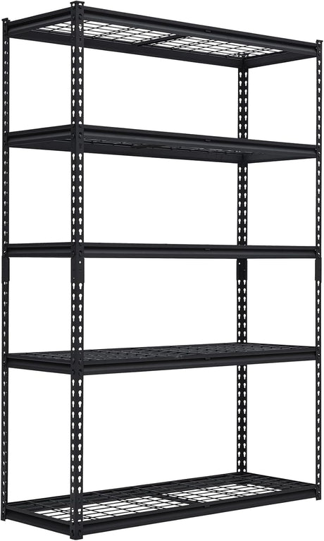 Tioutbot 48"x18"x72" Heavy Duty Garage Shelving, 5-Tier Adjustable Wire Shelf with 2500 lbs Capacity, Industrial Metal Storage Rack for Garage, Basement, Warehouse Tioutbot
