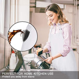 Jubatus 2 Pack Bib Aprons with 2 Pockets Cooking Chef Kitchen Apron for Women Men, White Jubatus