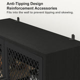 Launica Bathroom Organizer Over Toilet, Wood Metal Bathroom Over The Toilet Storage, Industrial Bathroom Space Saver Shelf Over Toilet, Freestanding Bathroom Cabinet Above Toilet wtih Rack, Black Oak Launica