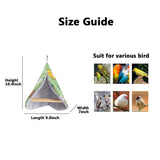 FLAdorepet Bird Bed Blanket Parrot Nest Snuggle Hut for Cage Accessories,Parakeet Warm House Hanging Tent Bed Hammock Wood Stand Perch Swing Toy for Cockatiel Lovebird Cockatoo (Green, One Size) FLAdorepet
