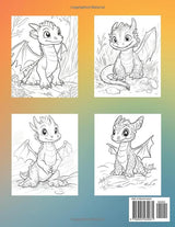Baby Dragons Coloring Book for Kids Ages 8-12: Unleash a world of magic, creativity, and adorable baby dragons! WoodArtSupply