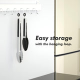 ChefAide Set of 2 Cooking Tongs,600ºF High Heat-Resistant,Kitchen Utensils,Cooking Utensils for Grill,Salad,BBQ,Frying,Baking,Serving 9/12 inches ChefAide