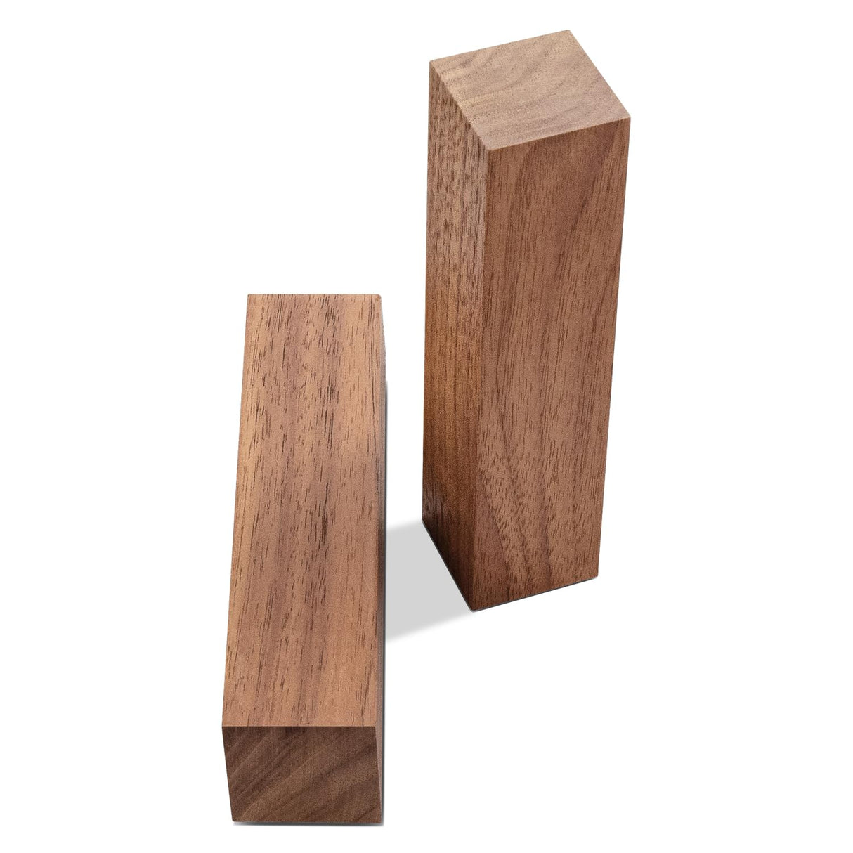 2 Pcs Walnut Wood Log Lumber Board Knife Handle Material, Bar Shaped Square Turning BlanksHandle Plate for Instruments DIY Raw Wood Cuboid(5.1" x 1.2" x 1.2") Wislist