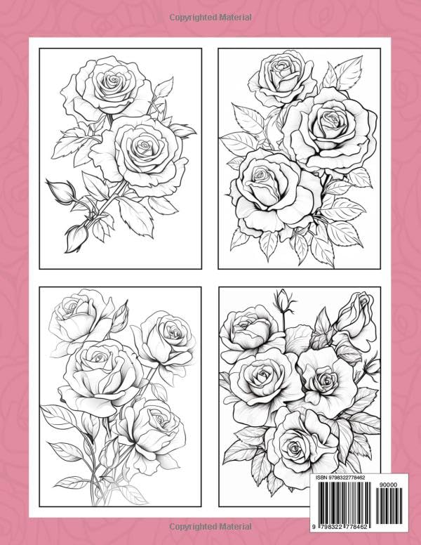 Creative Haven Roses Flowers Coloring Book: Roses Flowers Coloring Page, Elegant Designs to Celebrate Nature's Classics Majosta