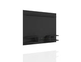 Manhattan Comfort Plaza Floating Entertainment Center for Living Room, Wall Mounted TV Stand with Display Shelves, Wire Management & Mounting Hardware, Fits up to 50" Screens, Black Manhattan Comfort