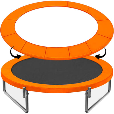 LOYNYE 12FT 14FT 15FT Trampoline Pad Replacement Upgraded Trampoline Spring Cover, Foam Trampoline Safety Padding Round, Waterproof Tear-Resistant, No Holes for Pole