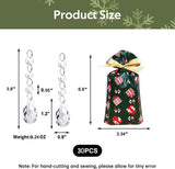 Christmas Ornaments Crystal Tree Decorations, 30Pcs Acrylic Clear Hanging Crystals for Centerpieces Teardrop Chandelier Garland Beads for Xmas Wedding Party Home Decor XINGXIA