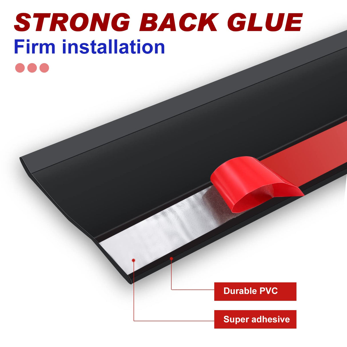 Weatherproofing Garage Door Seals Top and Sides Seal Strip PVC Garage Door Weather Stripping with Screws(Black, 50 ft) Nuogo