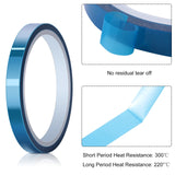 Outus 6 Rolls High Temperature Tape Heat Vinyl Press Tape Heat Resistant Sublimation Tape 3D Printing Heat Tape for Heat Transfer Electronics Masking (10 mm) Outus