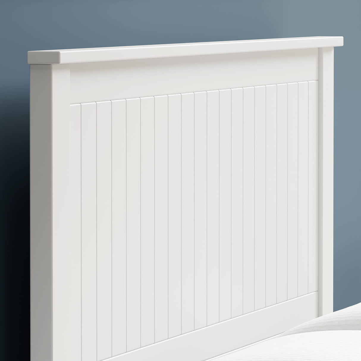 Glenwillow Home Wainscott Wood Panel Headboard in White - Queen Size Glenwillow Home
