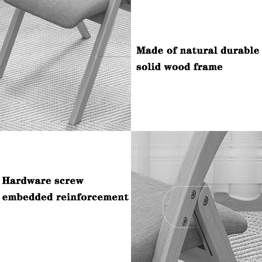 ZRAGEK Folding Chairs with Padded Seats,Home Comfortable Dining Chair Learning Chair, Single Comfortable Backrest Lounge Chair On The Balcony, Portable, Bearing 100kg ZRAGEK
