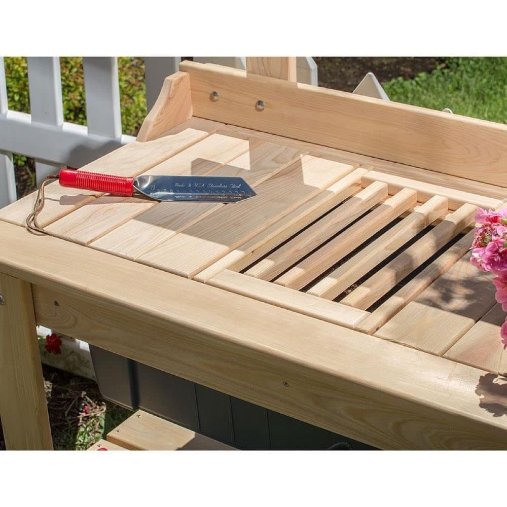 Lehman's Outdoor Gardening Potting Table Workstation, Cypress Wood Lehman's