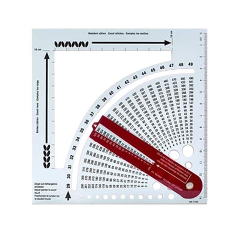 Knitting Gauge Converter Tool,Double-Sided Scale Knitting Stitch Calculator and Counting Frame Ruler,Knitting Tools for Sweater Knitting,Easy to Read KAIKAIXIN