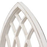 Sintosin Rustic Arched Window Frame 20 x 32 inch, Hanging Distressed White Window Pane Wall Decor, Farmhouse Window Frame Decor, Wooden Cathedral Window Frames for Wall Decor Living Room Christmas Sintosin