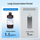 Anycubic ABS-Like + 3D Printer Resin, Toughness and Non-Brittle 405nm UV-Curing Resin, High Precision Standard Photopolymer Resin for 8K Capable LCD DLP 3D Printing (Transparent, 1kg) ANYCUBIC