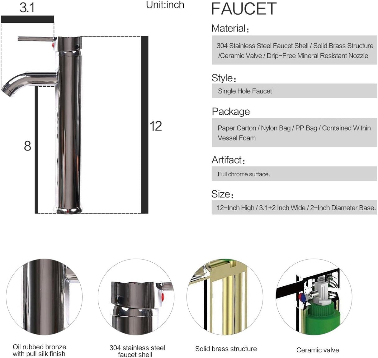 YOURLITE 28 Inch Floating Bathroom Vanity with Sink,White Modern Wall Mounted Bathroom Vanity and Tempered Glass Sink Combo with Mirror and Faucet and Pop-up Drain Set,Clear Boat Glass Sink YOURLITE