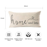 MFGNEH Home Sweet Home Quotes Farmhouse Pillow Covers 12x20 Inch,Home Decorative Throw Pillow Case Cushion Cover,Housewarming Gift MFGNEH
