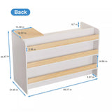 Small Reception Desk, Retail Counter with Outer Display Shelf & Lockable Drawer, Modern Front Desk Reception Room Table, Checkout Table for Lobby, Shop, Home Office (Right Hand Cabinet, 39.37 in) ZWDMAER