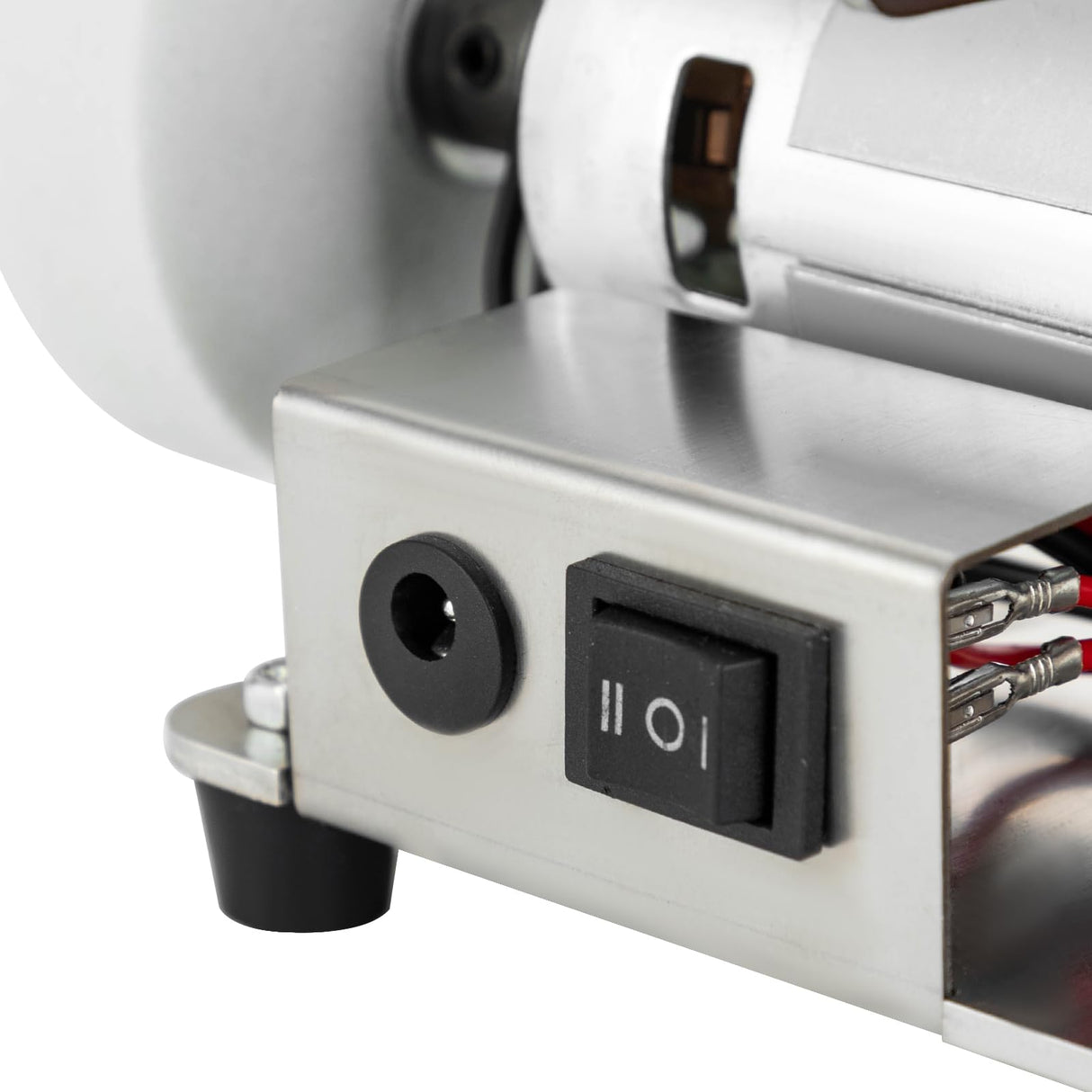 Mini Belt Sander, 7 Adjustable Speed Electric Bench Grinder Sanding Machine, Electric Knife Sharpener Mini Bench Belt Grinder for Metal Working, Knife Making and DIY MIMODA