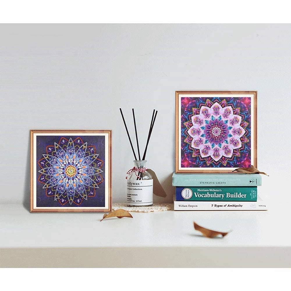 VVBAOZI DIY Mandala Diamond Painting 4 Pack Special Shape Crystal Rhinestone Diamond Art Mandala Kits for Adults (Canvas Size 9.84''×9.84'') VVBAOZI